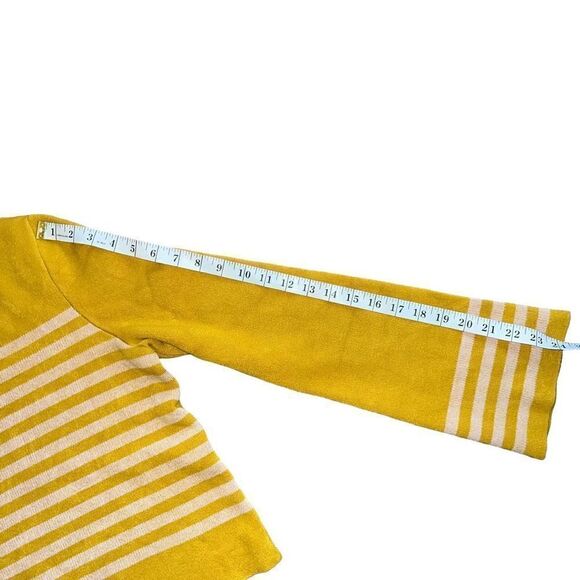 ANTHROPOLOGIE MOTH Structured Yellow & Pink Sweater Size M - Picture 8 of 8